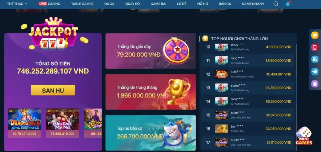 Giao diện game bắn cá bq88